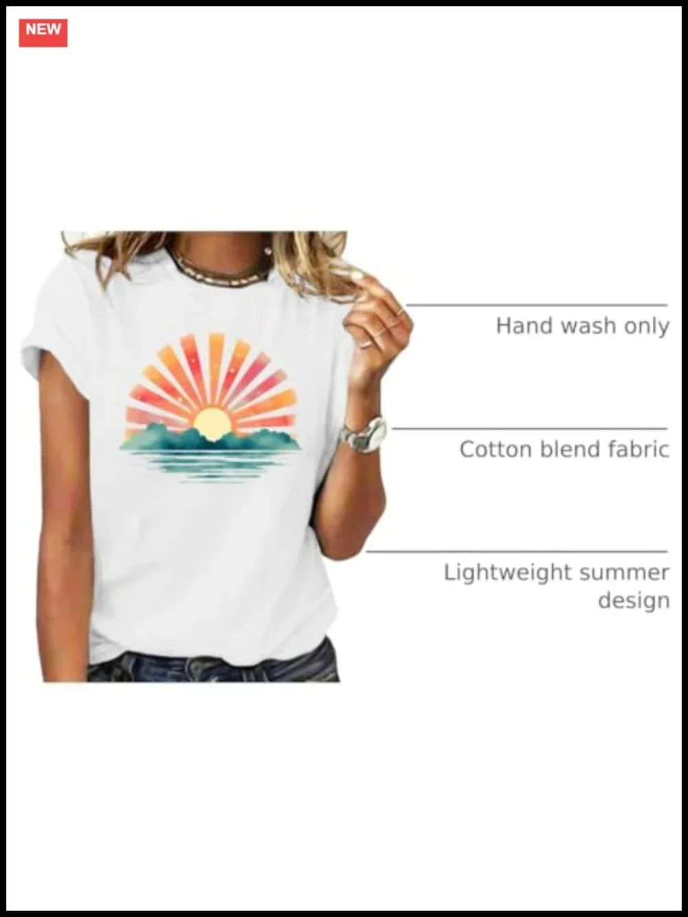 Women's Graphic T-Shirt Loose Fit Cotton Blend Short Sleeve Casual Tee